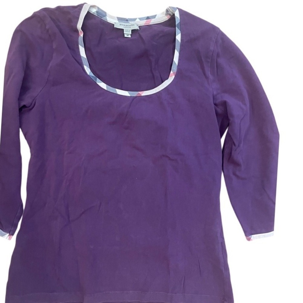 Burberry Purple Long Sleeve Top